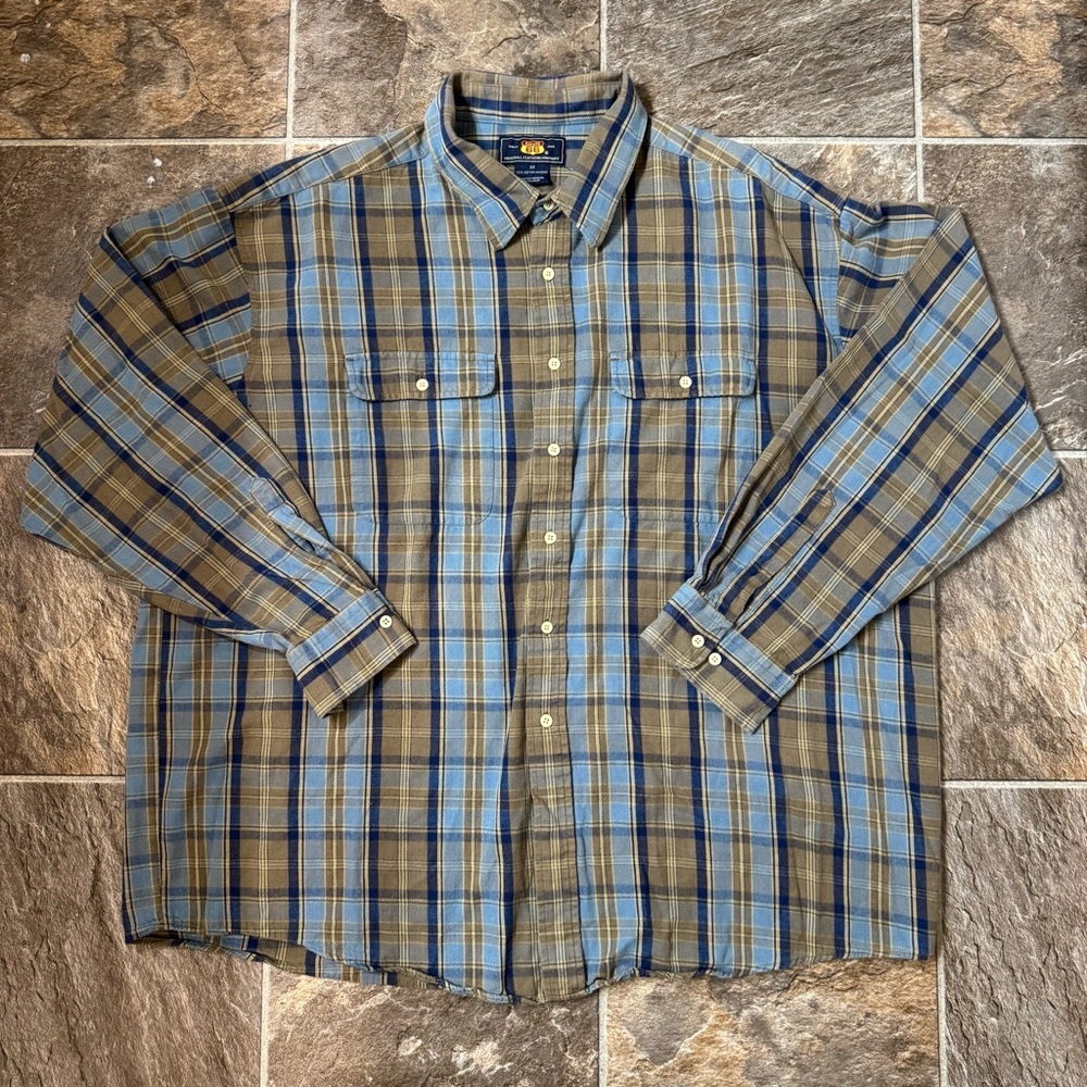 Rare VTG ROUTE 66 Checkered Plaid Casual Button Front Flannel Shirt 90s 2000s L